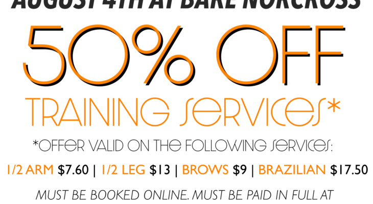 Waxing Deal: 50% off