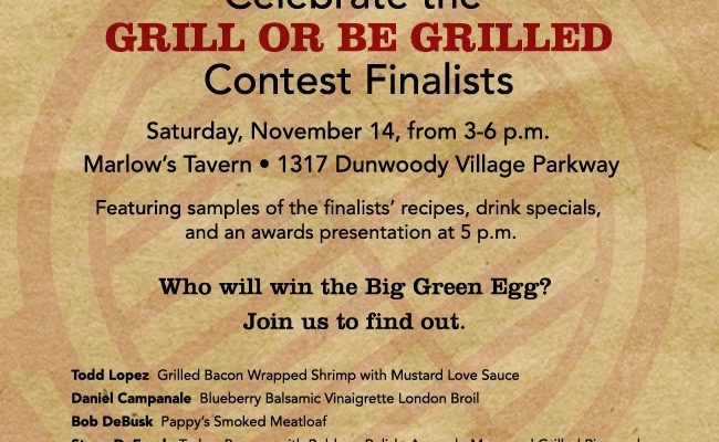 Join Marlow’s for a Big Green Egg Grilling Party