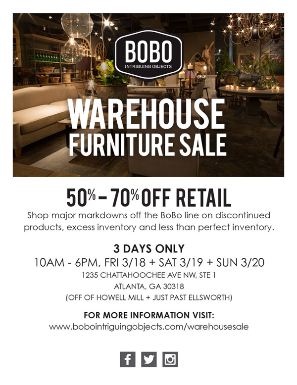 BoBo’s FurnitureWarehouse Sale is Back!