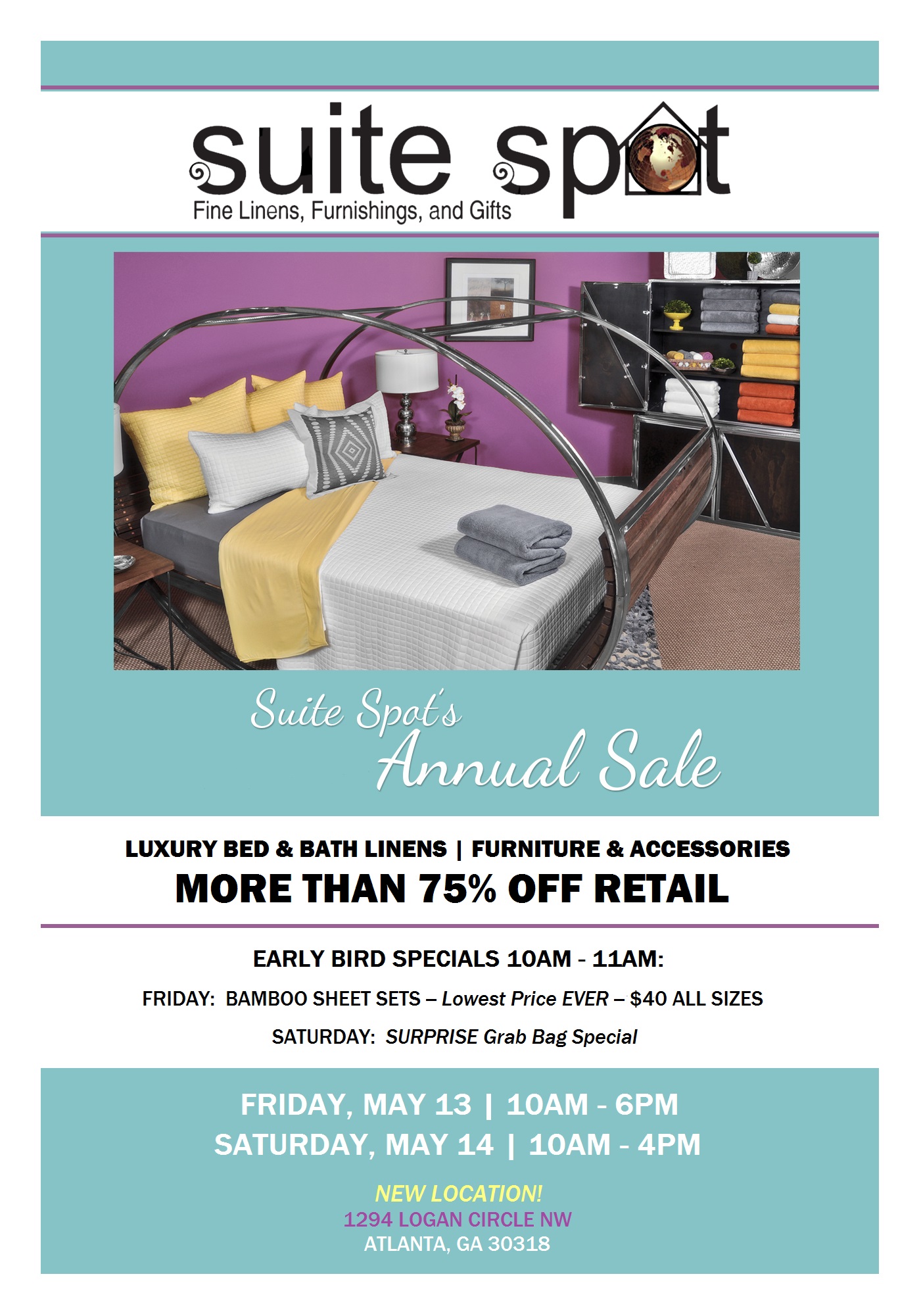 Suite Spot’s Annual Warehouse Sale is back for the last time!
