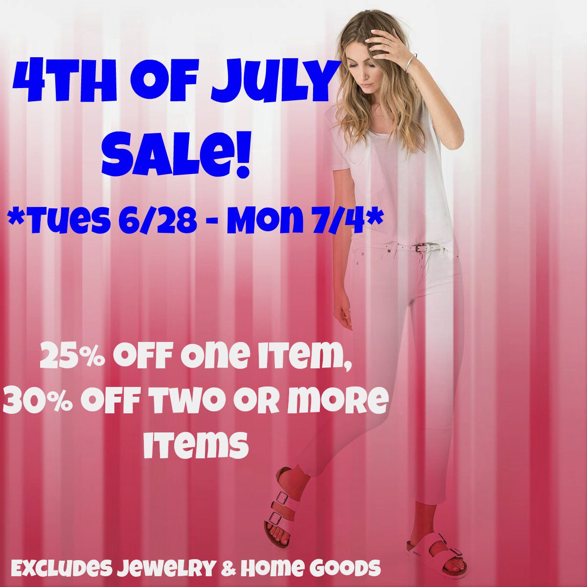 4th of July sale at Collage Boutique