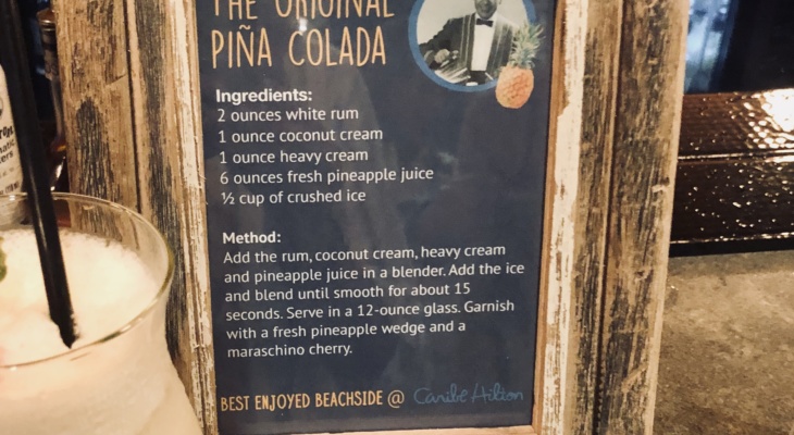 Puerto Rico’s most iconic resort shares OG Pina Colada recipe.
